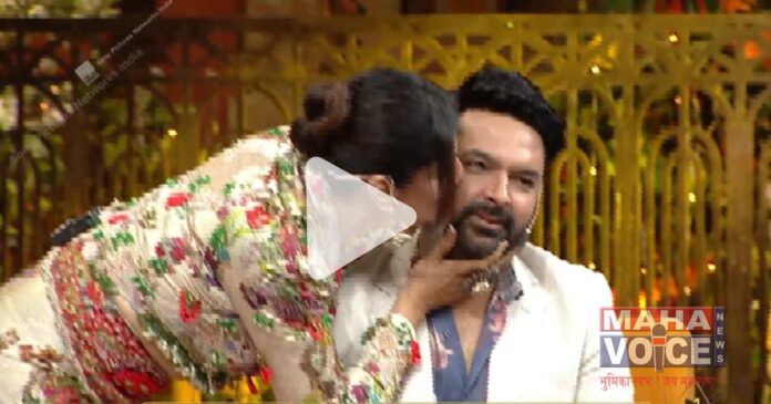 After mocking Kapil Sharma's look, Raveena Tandon kisses Kapil