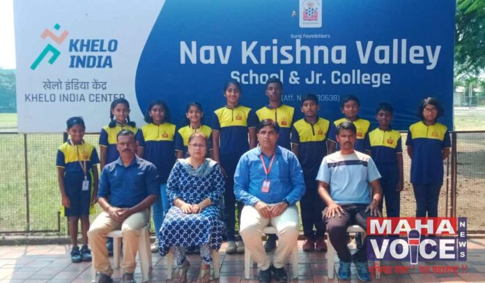 Nav Krishna Valley School English Medium Students Selection for State Level Swimming Competition